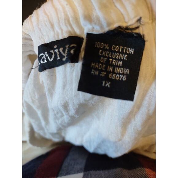 White Tiered Skirt 1X Gauze Midi Pull On Midi Knee Lined Peasant Skirt Layered - Picture 5 of 5